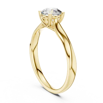 18K Gold Round Diamond Solitaire Ring – 0.65 ct (00001L-10-)