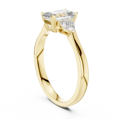 18K Gold Emerald Diamond Cluster Ring – 1.3 ct (00001L-23-)