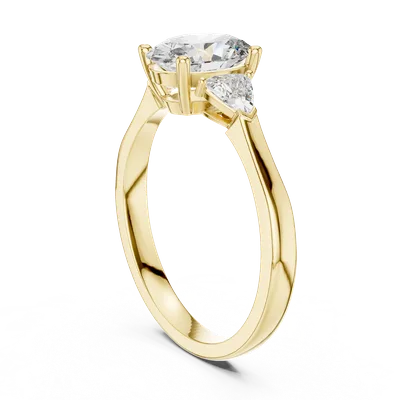 18K Gold Oval Diamond Cluster Ring – 1.3 ct (00001L-25-)