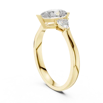 18K Gold Pear Diamond Cluster Ring – 1.3 ct (00001L-26-)