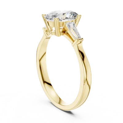 18K Gold Oval Diamond Cluster Ring – 1.47 ct (00001L-32-)