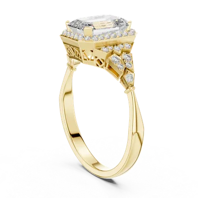 18K Gold Emerald Diamond Pavé Ring – 1.951 ct (00001L-38-)
