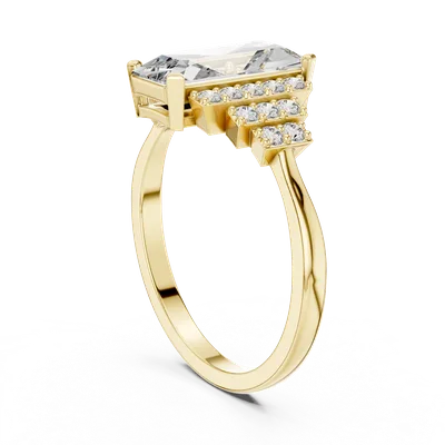 18K Gold Emerald Diamond Pavé Ring – 2.04 ct (00001L-39-)