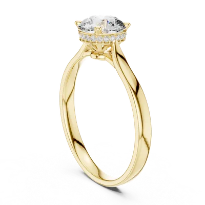18K Gold Round Diamond Pavé Ring – 1.236 ct (00001L-4-)
