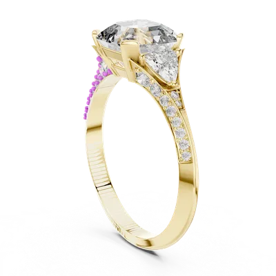 18K Gold Emerald Diamond Pavé Ring – 2.323 ct (00001L-43-)