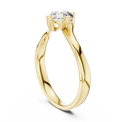 18K Gold Round Diamond Solitaire Ring – 0.5 ct (00001L-9-)