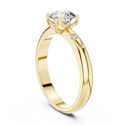 18K Gold Round Diamond Cluster Ring – 0.89 ct (1180)