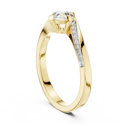 18K Gold Round Diamond Pavé Ring – 0.59 ct (12-10006-L)