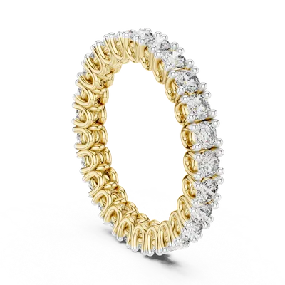 18K Gold Round Diamond Pavé Ring – 1.625 ct (12-10008-L)