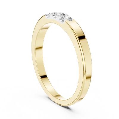 18K Gold Round Diamond Cluster Ring – 0.195 ct (12-10013-L)