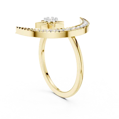 18K Gold Round Diamond Pavé Ring – 0.26 ct (12-10016-L)