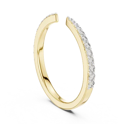 18K Gold Round Diamond Pavé Ring – 0.232 ct (12-10019-L)
