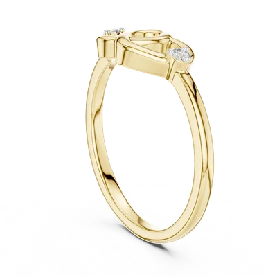 18K Gold Round Diamond Cluster Ring – 0.05 ct (12-10023-L)