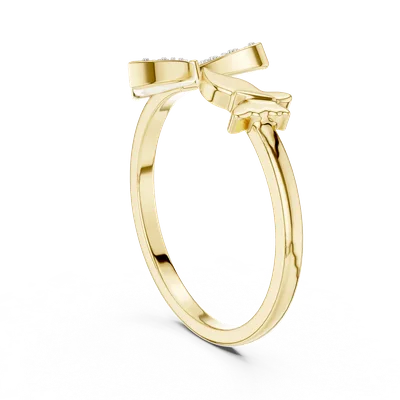 18K Gold Round Diamond Pavé Ring – 0.216 ct (12-10024-L)