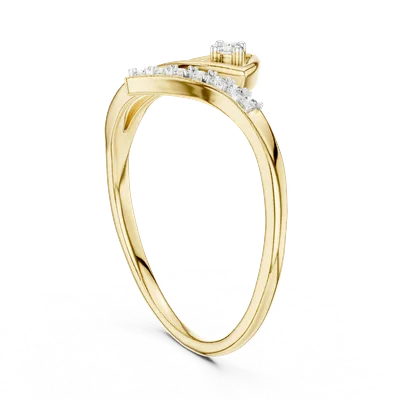 18K Gold Round Diamond Cluster Ring – 0.081 ct (12-10030-L)