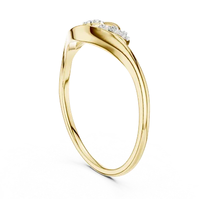 18K Gold Round Diamond Cluster Ring – 0.065 ct (12-10032-L)
