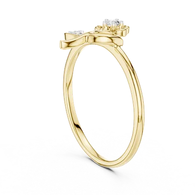 18K Gold Round Diamond Cluster Ring – 0.068 ct (12-10033-L)