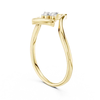 18K Gold Round Diamond Cluster Ring – 0.1 ct (12-10038-L)