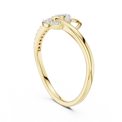 18K Gold Round Diamond Pavé Ring – 0.122 ct (12-10041-L)