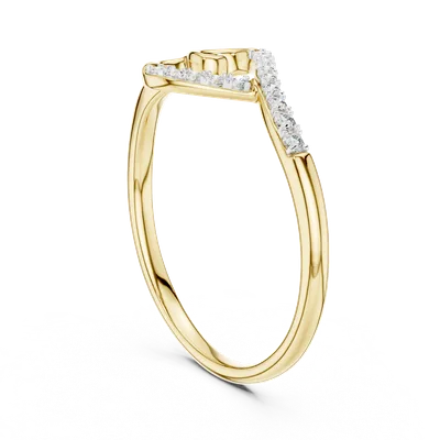 18K Gold Round Diamond Pavé Ring – 0.081 ct (12-10049-L)