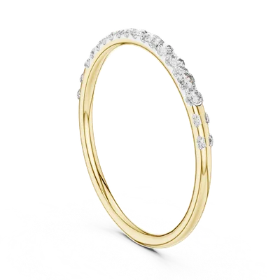18K Gold Round Diamond Pavé Ring – 0.12 ct (12-10057-L)
