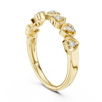18K Gold Round Diamond Cluster Ring – 0.105 ct (12-10058-L)