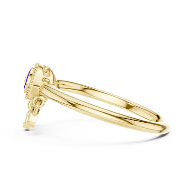 18K Gold Round Diamond Cluster Ring – 0.024 ct (12-10063-L)