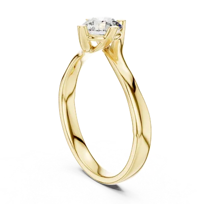 18K Gold Round Diamond Solitaire Ring – 0.5 ct (1211)