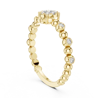 18K Gold Round Diamond Pavé Ring – 0.238 ct (19-120010L)
