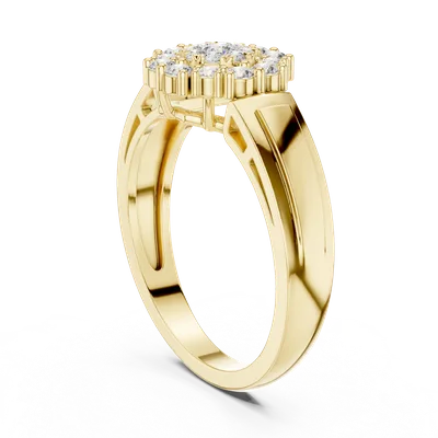 18K Gold Round Diamond Pavé Ring – 0.402 ct (19-120013L)