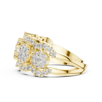 18K Gold Round Diamond Pavé Ring – 1.352 ct (19-120023L)
