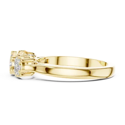 18K Gold Round Diamond Pavé Ring – 0.496 ct (19-120036L)
