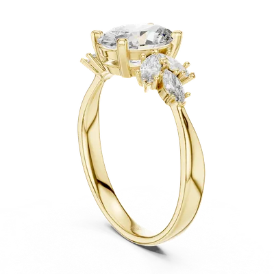 18K Gold Diamond Cluster Ring – 1.3 ct (20-10002L)