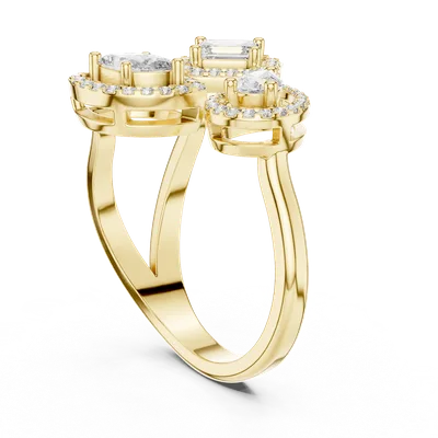 18K Gold Diamond Pavé Ring – 0.92 ct (504)