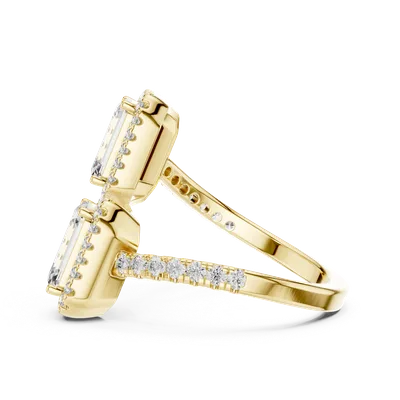 18K Gold Emerald Diamond Pavé Ring – 2.4 ct (9-10008L-15)