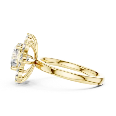 18K Gold Round Diamond Pavé Ring – 2.736 ct (9-10010L-24)