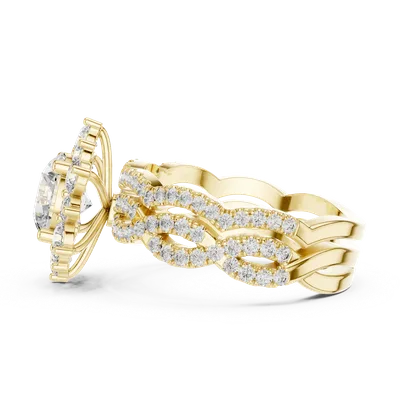 18K Gold Round Diamond Pavé Ring – 2.538 ct (9-10018L-34)