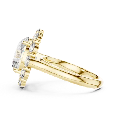 18K Gold Round Diamond Pavé Ring – 6.586 ct (9-10025L-09)