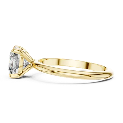 18K Gold Cushion Diamond Solitaire Ring – 2 ct (9-10027L-20)