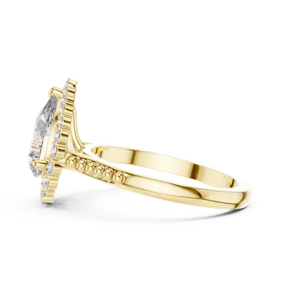 18K Gold Round Diamond Pavé Ring – 0.328 ct (9-10028L-29)