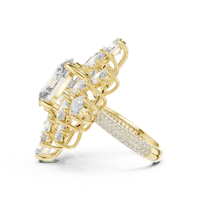 18K Gold Diamond Pavé Ring – 6.79 ct (9-10030L-36)