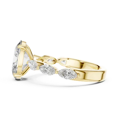 18K Gold Oval Diamond Cluster Ring – 2.6 ct (9-10031L-SS9)