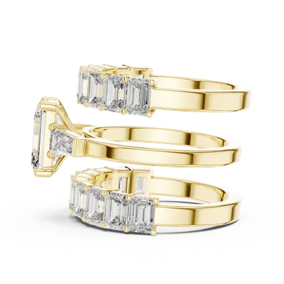 18K Gold Emerald Diamond Pavé Ring – 6.2399 ct (9-10032L-SS16)