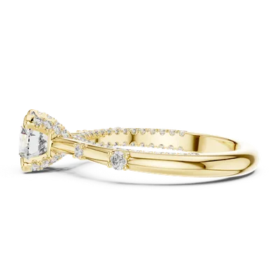 18K Gold Round Diamond Pavé Ring – 1.908 ct (9-10042L)