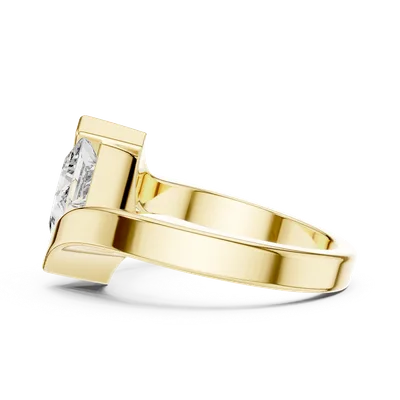 18K Gold Princess Diamond Solitaire Ring – 2 ct (9-10051)