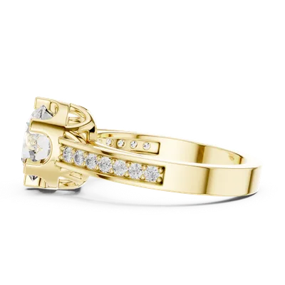 18K Gold Round Diamond Pavé Ring – 1.71 ct (9-10053L)