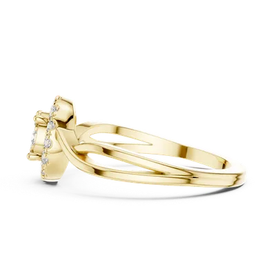 18K Gold Round Diamond Pavé Ring – 0.282 ct (9-10058L)