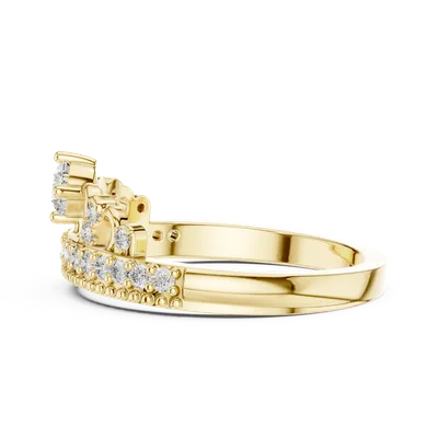 18K Gold Round Diamond Pavé Ring – 0.364 ct (9-10059L)