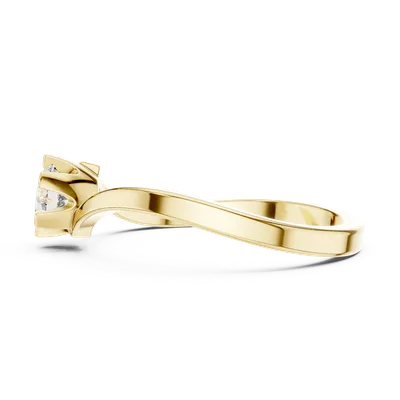 18K Gold Round Diamond Solitaire Ring – 0.33 ct (9-10063L)