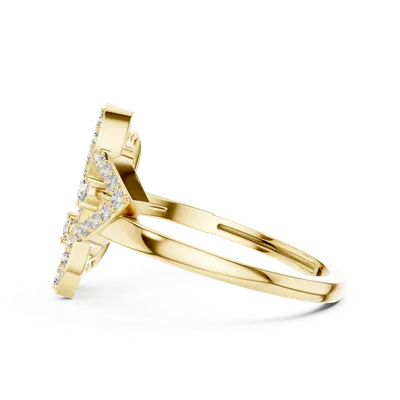 18K Gold Round Diamond Pavé Ring – 0.255 ct (9-10070L)